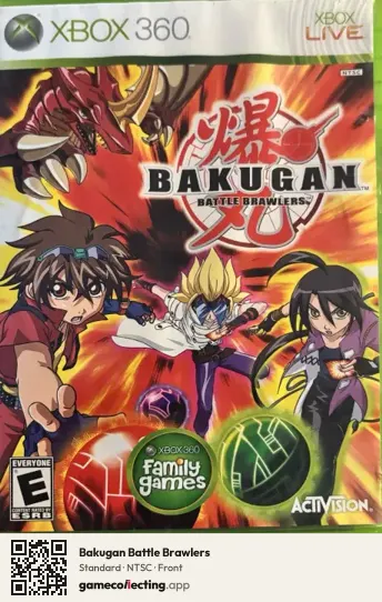 Bakugan Battle Brawlers Xbox 360, NTSC box front