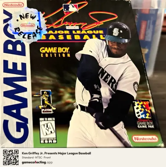 Ken Griffey Jr. Presents Major League Baseball Game Boy, NTSC box front