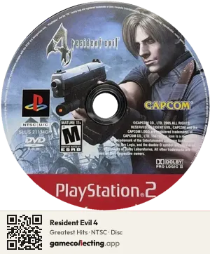 Resident Evil 4 PlayStation 2, NTSC disc