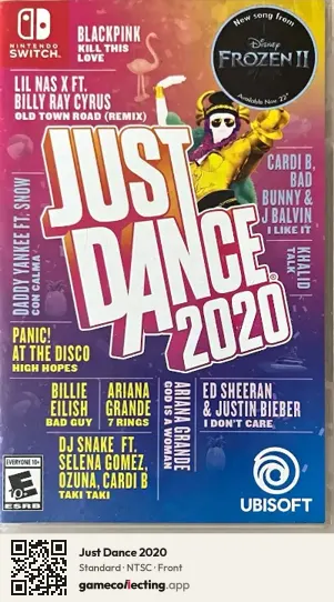Just Dance 2020 Nintendo Switch, NTSC box front
