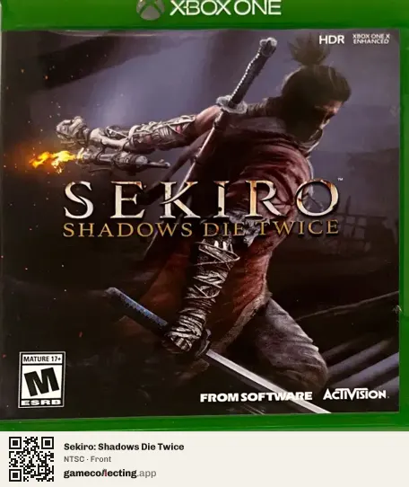 Sekiro: Shadows Die Twice Xbox One, NTSC box front