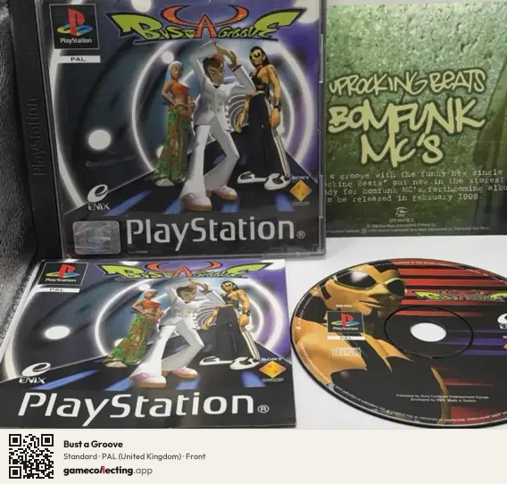 Bust a Groove PlayStation, United Kingdom box front