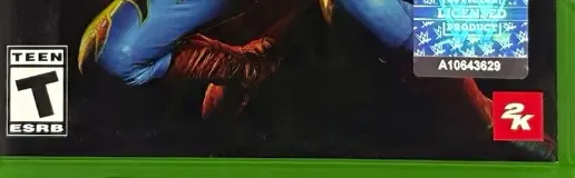WWE 2K22, the ESRB box on its front