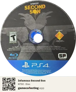Infamous Second Son PlayStation 4, NTSC disc