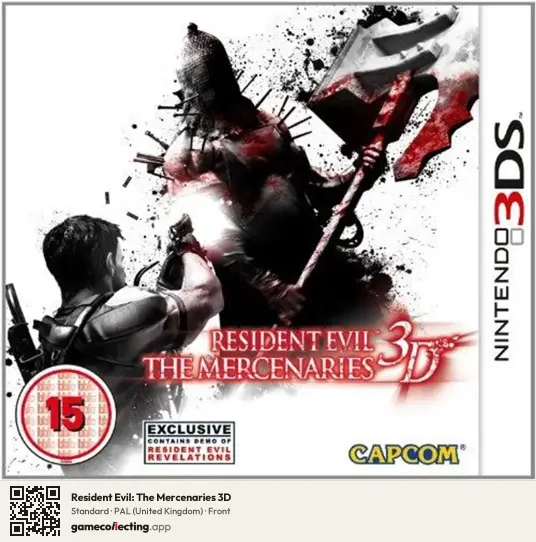 Resident Evil: The Mercenaries 3D Nintendo 3DS, United Kingdom box front