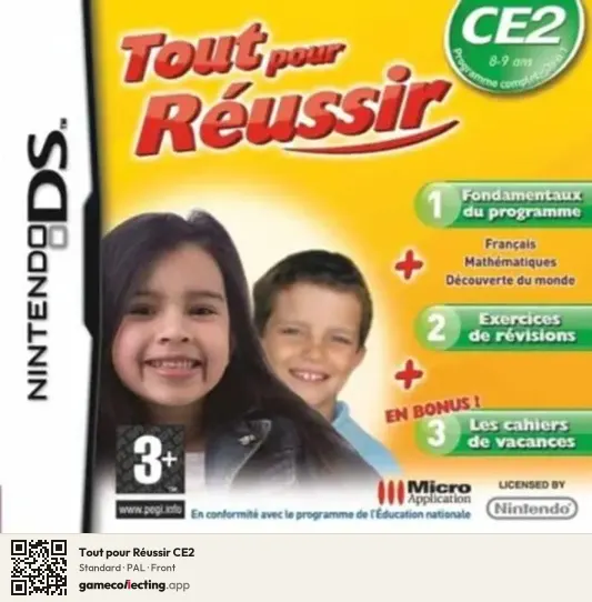 Tout pour Réussir CE2 Nintendo DS, PAL box front