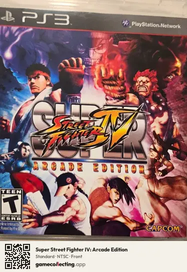 Super Street Fighter IV: Arcade Edition PlayStation 3, NTSC box front
