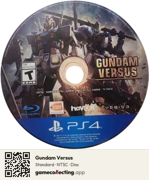 Gundam Versus PlayStation 4, NTSC disc