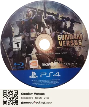 Gundam Versus PlayStation 4, NTSC disc