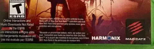 Rock Band 4, the ESRB box on its front