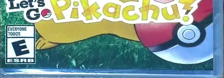 Pokémon: Let's Go, Pikachu!, the ESRB box on its front