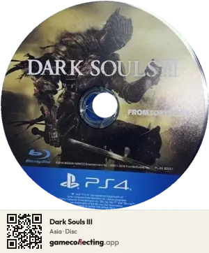 Dark Souls III PlayStation 4, Asia disc