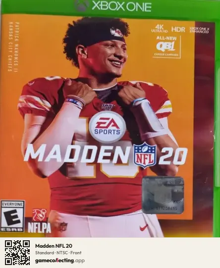 Madden NFL 20 Xbox One, NTSC box front