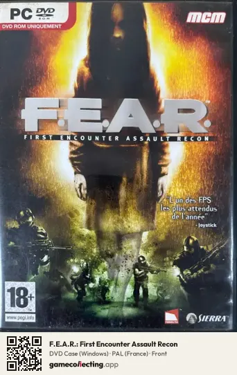 F.E.A.R.: First Encounter Assault Recon Computer, France box front
