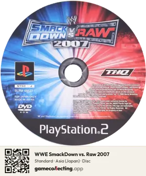 WWE SmackDown vs. Raw 2007 PlayStation 2, Asia disc