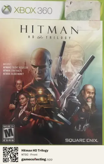 Hitman HD Trilogy Xbox 360, NTSC box front