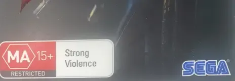 Bayonetta, the Australian classification mark on its front