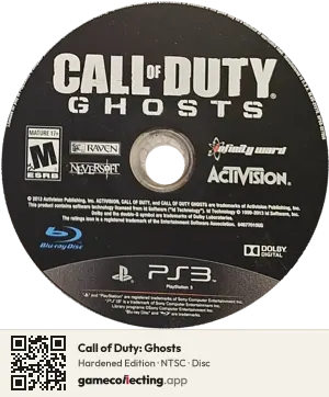Call of Duty: Ghosts PlayStation 3, NTSC disc