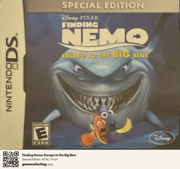 Finding Nemo: Escape to the Big Blue Nintendo DS, NTSC box front