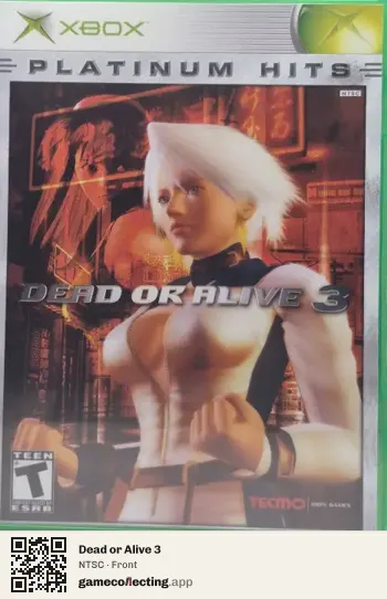 Dead or Alive 3 Xbox, NTSC box front