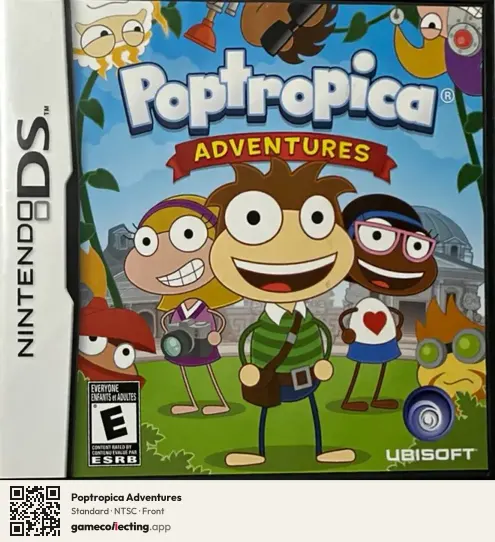 Poptropica Adventures Nintendo DS, NTSC box front