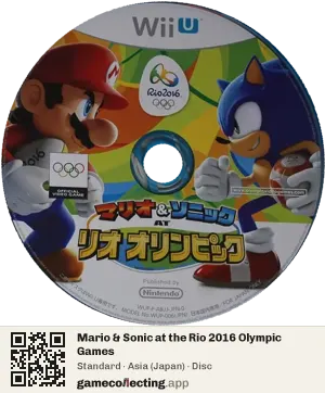 Mario & Sonic at the Rio 2016 Olympic Games Nintendo Wii U, Asia disc