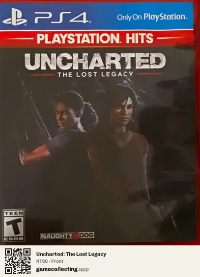 Uncharted: The Lost Legacy PlayStation 4, NTSC box front