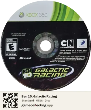 Ben 10: Galactic Racing Xbox 360, NTSC disc