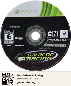 Ben 10: Galactic Racing Xbox 360, NTSC disc