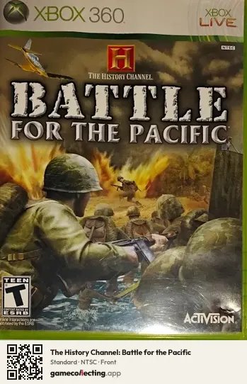 The History Channel: Battle for the Pacific Xbox 360, NTSC box front