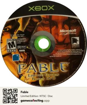 Fable Xbox, NTSC disc