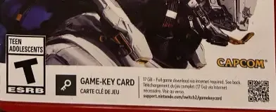 Pragmata, the ESRB box on its front