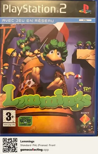 Lemmings PlayStation 2, France box front