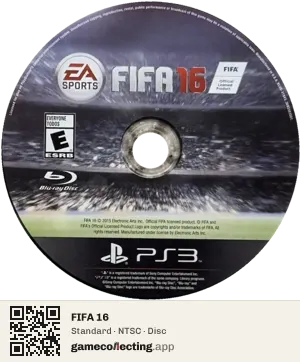 FIFA 16 PlayStation 3, NTSC disc