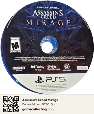 Assassin's Creed Mirage PlayStation 5, NTSC disc
