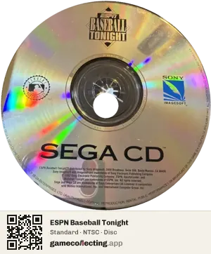 ESPN Baseball Tonight Sega Mega-CD / Sega CD, NTSC disc
