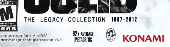 Metal Gear Solid: The Legacy Collection, the ESRB box on its front