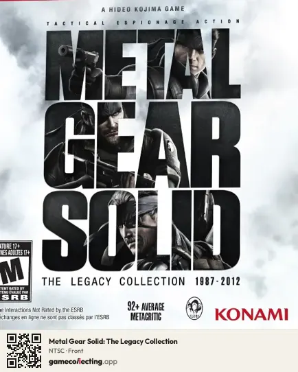 Metal Gear Solid: The Legacy Collection PlayStation 3, NTSC box front