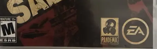The Saboteur, the ESRB box on its front