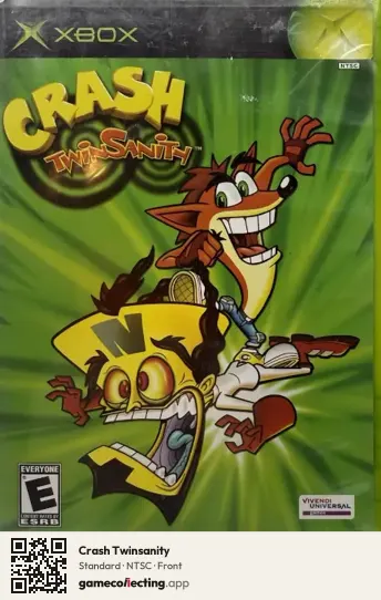 Crash Twinsanity Xbox, NTSC box front