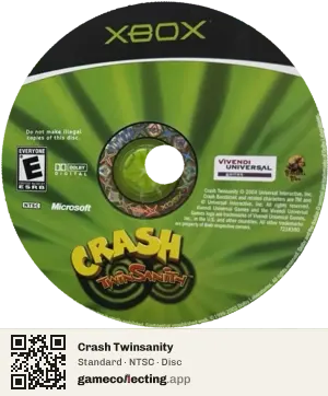 Crash Twinsanity Xbox, NTSC disc