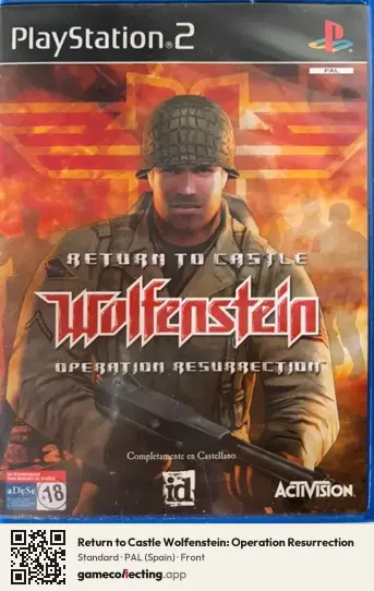 Return to Castle Wolfenstein: Operation Resurrection PlayStation 2, Spain box front