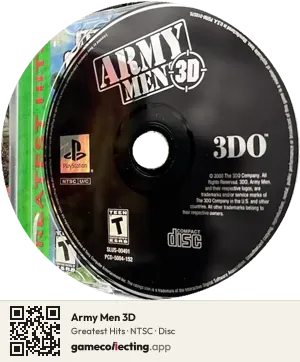 Army Men 3D PlayStation, NTSC disc