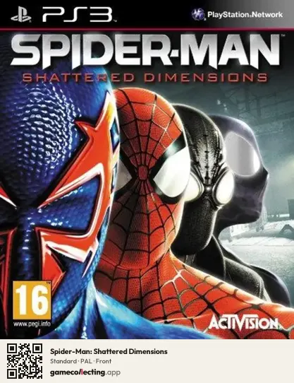 Spider-Man: Shattered Dimensions PlayStation 3, PAL box front