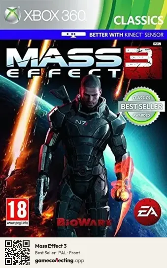Mass Effect 3 Xbox 360, PAL box front