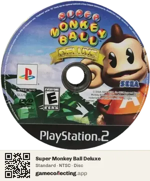 Super Monkey Ball Deluxe PlayStation 2, NTSC disc