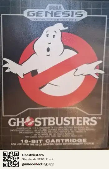 Ghostbusters Sega Mega Drive / Genesis, NTSC box front