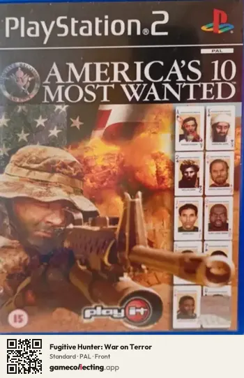 Fugitive Hunter: War on Terror PlayStation 2, PAL box front