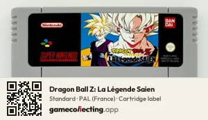 Dragon Ball Z: La Légende Saien Super Nintendo Entertainment System, PAL cartridge label
