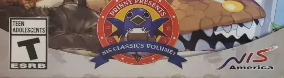 Prinny Presents NIS Classics Volume 1, the ESRB box on its front